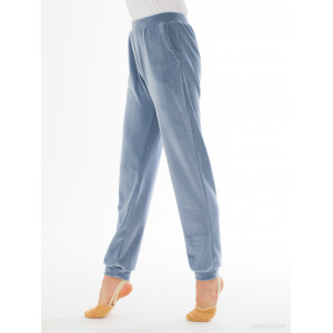 Штаны велюр серо-голубые Rialitta