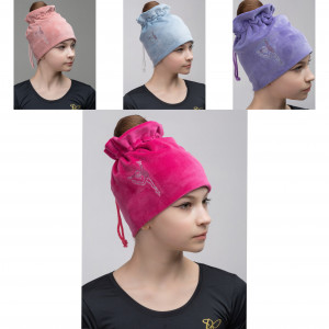 Шапка под пучок велюровая Rialitta