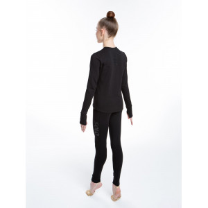 Лонгслив из хлопка «Total Black» с прорезью для пальца RG658-107