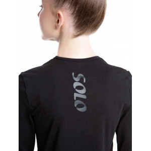 Лонгслив из хлопка «Total Black» с прорезью для пальца RG658-107